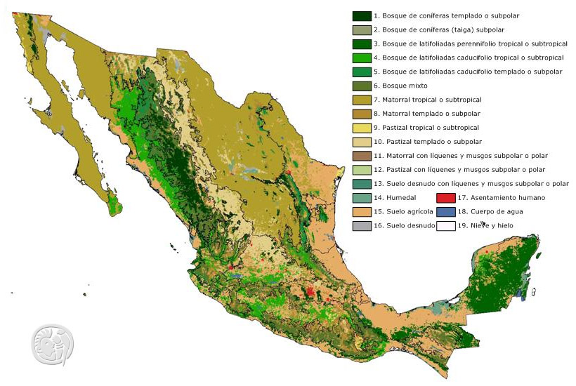 Cobertura de suelo 2005 para México